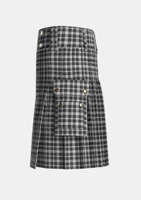 Utility_Clan_Hamilton_Society_Tartan_13703_kilt_left_image_with_pleated_design_and_adjustable_buckles_for_men