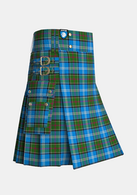 Utility_Clan_Kirkpatrick_Society_Tartan_15143_kilt_side_image_with_pleated_design_and_adjustable_buckles_for_men