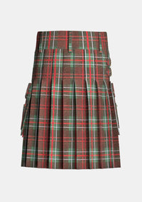 Utility_Clan_McDermott_Tartan_kilt_back_image_with_pleated_design_and_adjustable_buckles_for_men