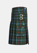 Utility_Clan_McKean_Tartan_kilt_right_image_with_pleated_design_and_adjustable_buckles_for_men