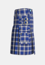 Utility_Clan_Strathclyde_Tartan_kilt_right_image_with_pleated_design_and_adjustable_buckles_for_men