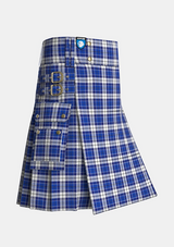 Utility_Clan_Strathclyde_Tartan_kilt_side_image_with_pleated_design_and_adjustable_buckles_for_men
