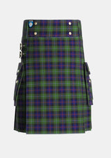 Utility_Clark_of_Ulva_Tartan_246_kilt_front_image_with_pleated_design_and_adjustable_buckles_for_men