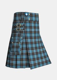 Utility_Clergy_Ancient_Tartan_kilt_side_image_with_pleated_design_and_adjustable_buckles_for_men