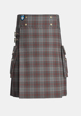 Utility_Clyde_Tartan_1296_kilt_front_image_with_pleated_design_and_adjustable_buckles_for_men