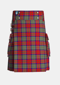 Utility_Coats_Everett_Tartan_12529_kilt_front_image_with_pleated_design_and_adjustable_buckles_for_men