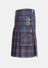 Utility_Cochrane_Azure_Tartan_485_kilt_right_image_with_pleated_design_and_adjustable_buckles_for_men