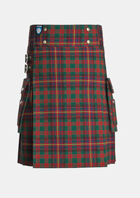 Utility_Cochrane_Modern_Tartan_kilt_front_image_with_pleated_design_and_adjustable_buckles_for_men