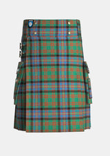 Utility_Cochrane_tartan_994_kilt_front_image_with_pleated_design_and_adjustable_buckles_for_men