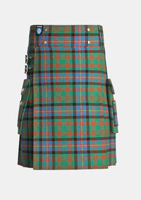 Utility_Cochrane_tartan_994_kilt_front_image_with_pleated_design_and_adjustable_buckles_for_men
