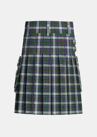 Utility_Cockburn_of_Ormiston_Dress_Tartan_1579_kilt_back_image_with_pleated_design_and_adjustable_buckles_for_men