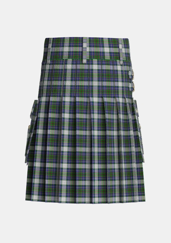 Utility_Cockburn_of_Ormiston_Dress_Tartan_1579_kilt_back_image_with_pleated_design_and_adjustable_buckles_for_men
