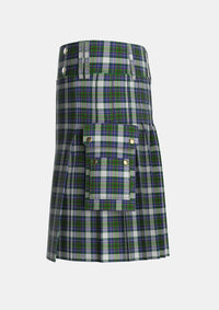 Utility_Cockburn_of_Ormiston_Dress_Tartan_1579_kilt_left_image_with_pleated_design_and_adjustable_buckles_for_men