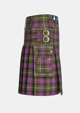 Utility_Coffield_Limesand_Tartan_kilt_right_image_with_pleated_design_and_adjustable_buckles_for_men