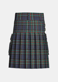 Utility_Colquhoun_tartan_kilt_back_image_with_pleated_design_and_adjustable_buckles_for_men
