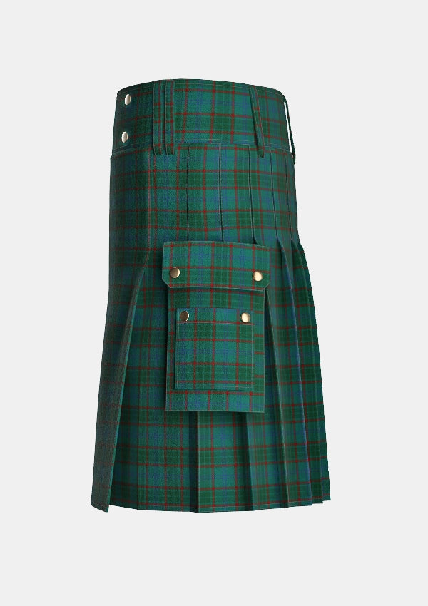 Utility_Conlon_Tartan_6946_kilt_left_image_with_pleated_design_and_adjustable_buckles_for_men