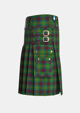 Utility_Connolly_Hunting_Tartan_kilt_right_image_with_pleated_design_and_adjustable_buckles_for_men