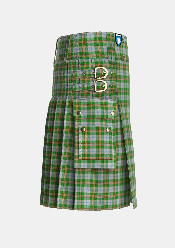Utility_Cooper_Couper_Dress_Dalgleish_2_Tartan_574_kilt_right_image_with_pleated_design_and_adjustable_buckles_for_men