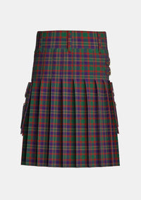Utility_Cork_County_Tartan_2253_kilt_back_image_with_pleated_design_and_adjustable_buckles_for_men