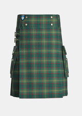 Utility_County_Armagh_Tartan_kilt_front_image_with_pleated_design_and_adjustable_buckles_for_men