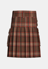 Utility_County_Down_Tartan_kilt_back_image_with_pleated_design_and_adjustable_buckles_for_men