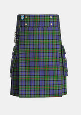 Utility_Cowan_tartan_1549_kilt_front_image_with_pleated_design_and_adjustable_buckles_for_men