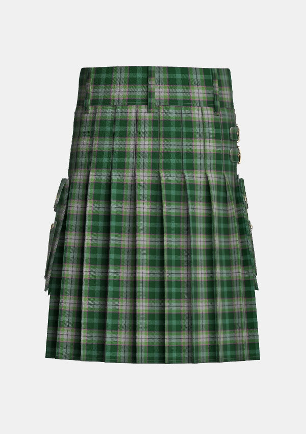 Utility_Coyle_Mark_Tartan_12244_kilt_back_image_with_pleated_design_and_adjustable_buckles_for_men