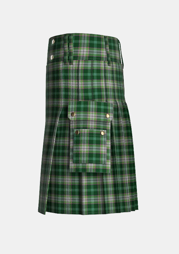 Utility_Coyle_Mark_Tartan_12244_kilt_left_image_with_pleated_design_and_adjustable_buckles_for_men