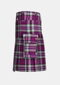 Utility_Cramer_Tartan_kilt_left_image_with_pleated_design_and_adjustable_buckles_for_men