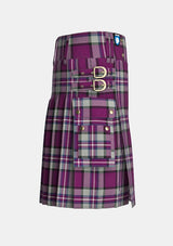 Utility_Cramer_Tartan_kilt_right_image_with_pleated_design_and_adjustable_buckles_for_men