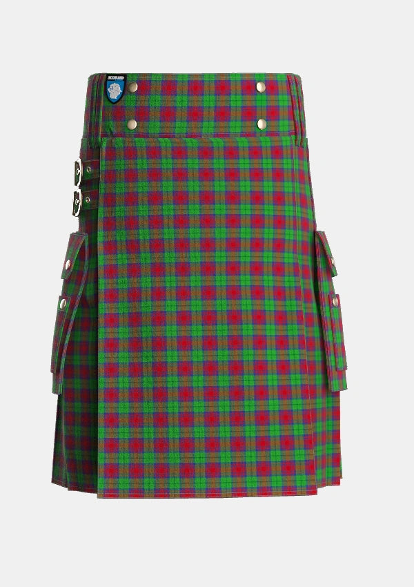 Utility_Cranston_Dress_Tartan_753_kilt_front_image_with_pleated_design_and_adjustable_buckles_for_men