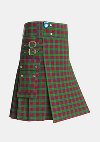 Utility_Cranston_Dress_Tartan_753_kilt_side_image_with_pleated_design_and_adjustable_buckles_for_men