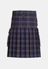 Utility_Crichton_Tartan_7784_kilt_back_image_with_pleated_design_and_adjustable_buckles_for_men