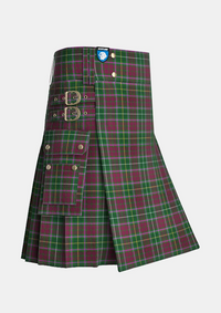 Utility_Crosby_Tartan_4223_kilt_side_image_with_pleated_design_and_adjustable_buckles_for_men