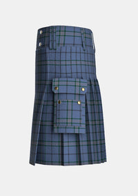 Utility_Cullen_Tartan_10858_kilt_left_image_with_pleated_design_and_adjustable_buckles_for_men