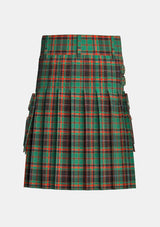 Utility_Cuming_Hunting_Axcient_Tartan_kilt_back_image_with_pleated_design_and_adjustable_buckles_for_men