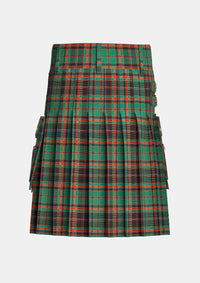 Utility_Cuming_Hunting_Axcient_Tartan_kilt_back_image_with_pleated_design_and_adjustable_buckles_for_men