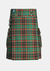 Utility_Cuming_Hunting_Axcient_Tartan_kilt_front_image_with_pleated_design_and_adjustable_buckles_for_men