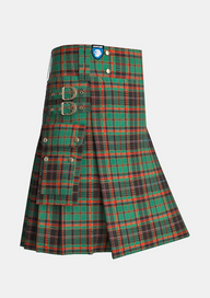 Utility_Cuming_Hunting_Axcient_Tartan_kilt_side_image_with_pleated_design_and_adjustable_buckles_for_men