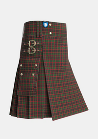 Utility_Cumming_1850_2_Tartan_2012_kilt_side_image_with_pleated_design_and_adjustable_buckles_for_men
