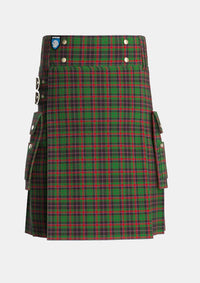 Utility_Cumming_Hunting_Tartan_4636_kilt_front_image_with_pleated_design_and_adjustable_buckles_for_men