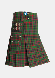 Utility_Cumming_Hunting_Tartan_4636_kilt_side_image_with_pleated_design_and_adjustable_buckles_for_men