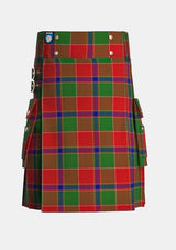 Utility_Dalriada_Tartan_11019_kilt_front_image_with_pleated_design_and_adjustable_buckles_for_men