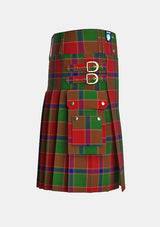 Utility_Dalriada_Tartan_11019_kilt_right_image_with_pleated_design_and_adjustable_buckles_for_men