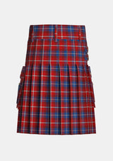 Utility_Danish_Tartan_kilt_back_image_with_pleated_design_and_adjustable_buckles_for_men