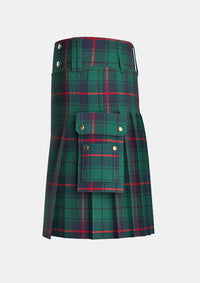 Utility_Davidson_Modern_Tartan_kilt_left_image_with_pleated_design_and_adjustable_buckles_for_men