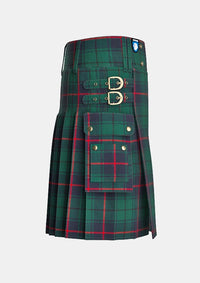 Utility_Davidson_Modern_Tartan_kilt_right_image_with_pleated_design_and_adjustable_buckles_for_men