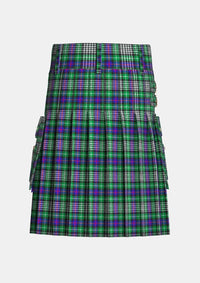 Utility_Davidson_of_Tulloch_Dress_Tartan_kilt_back_image_with_pleated_design_and_adjustable_buckles_for_men