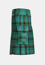 Utility_Davidson_tartan_kilt_left_image_with_pleated_design_and_adjustable_buckles_for_men