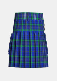 Utility_Davies_of_Wales_Tartan_kilt_back_image_with_pleated_design_and_adjustable_buckles_for_men